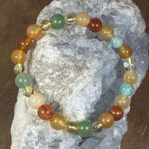 Bracelet de lithothérapie en pierres naturelles | Joie | L'atelier Lune & Essence